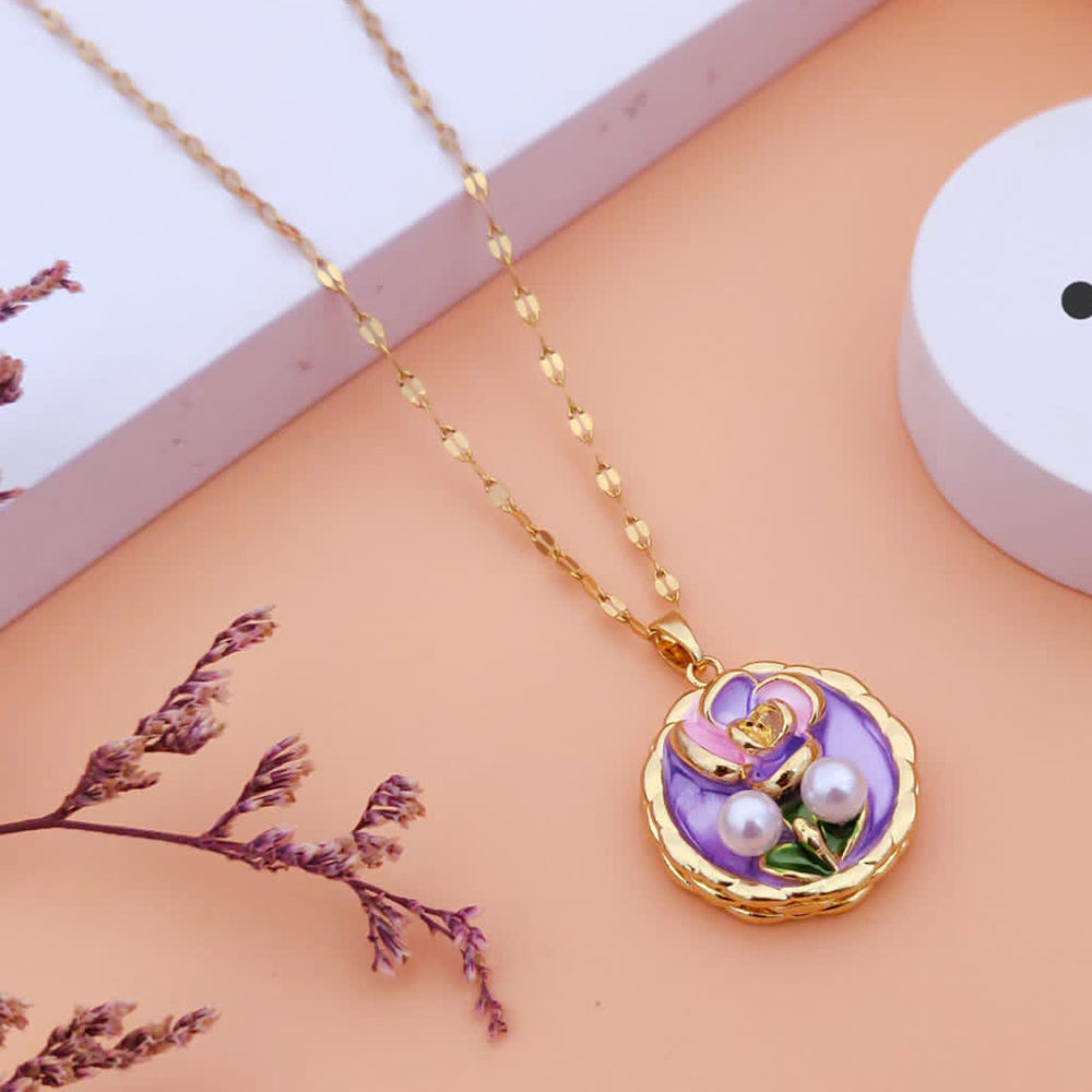 Akruti Collection Gold Plated Chain Pendant