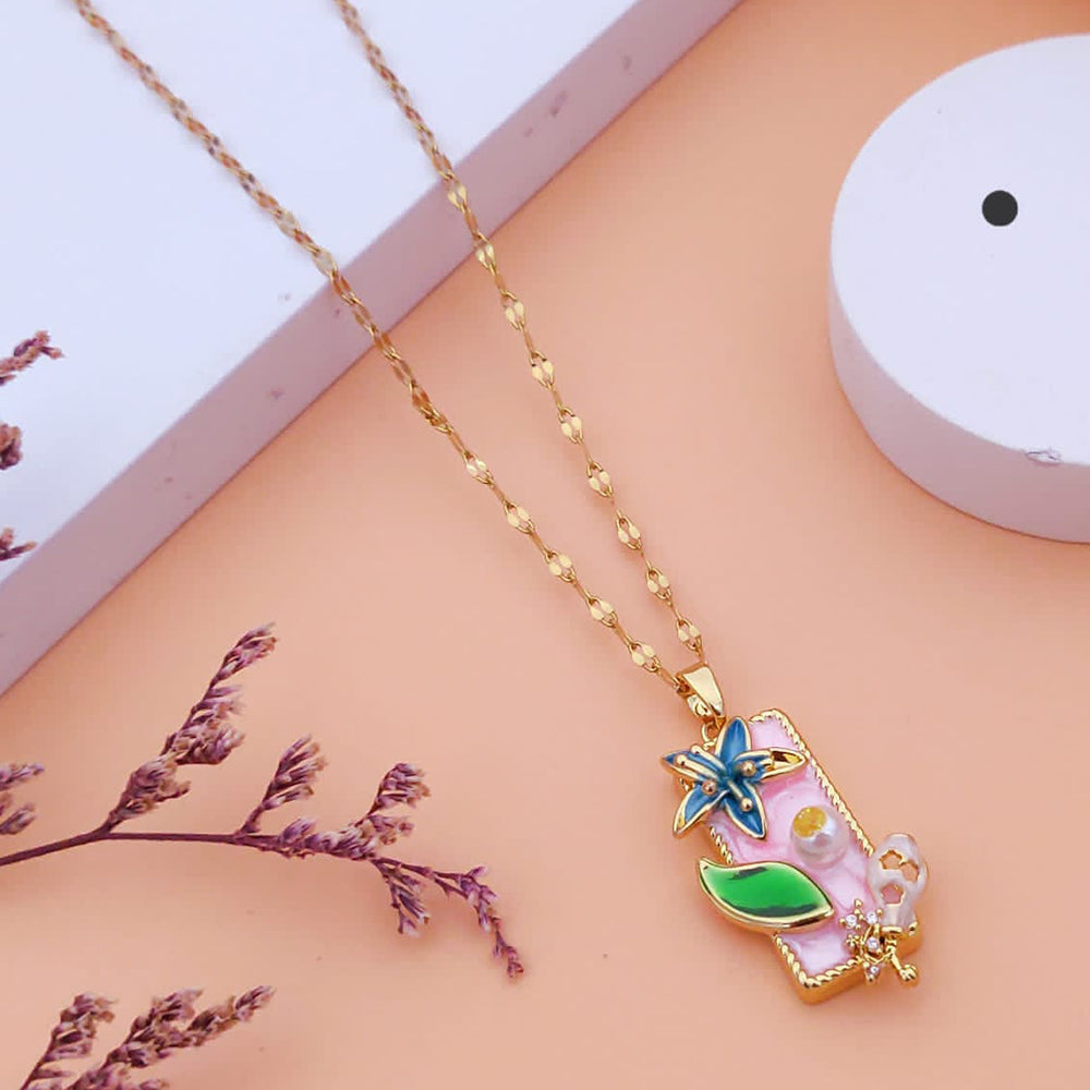 Akruti Collection Gold Plated Chain Pendant