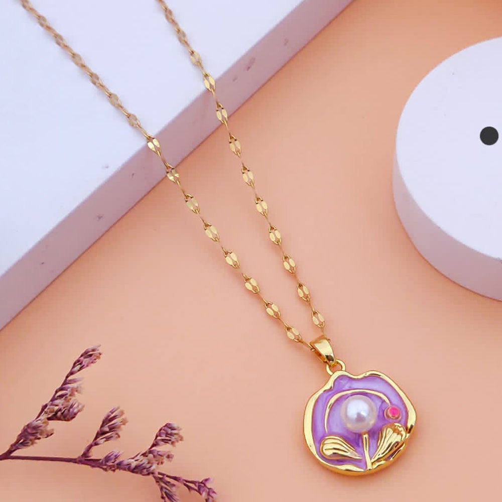 Akruti Collection Gold Plated Chain Pendant