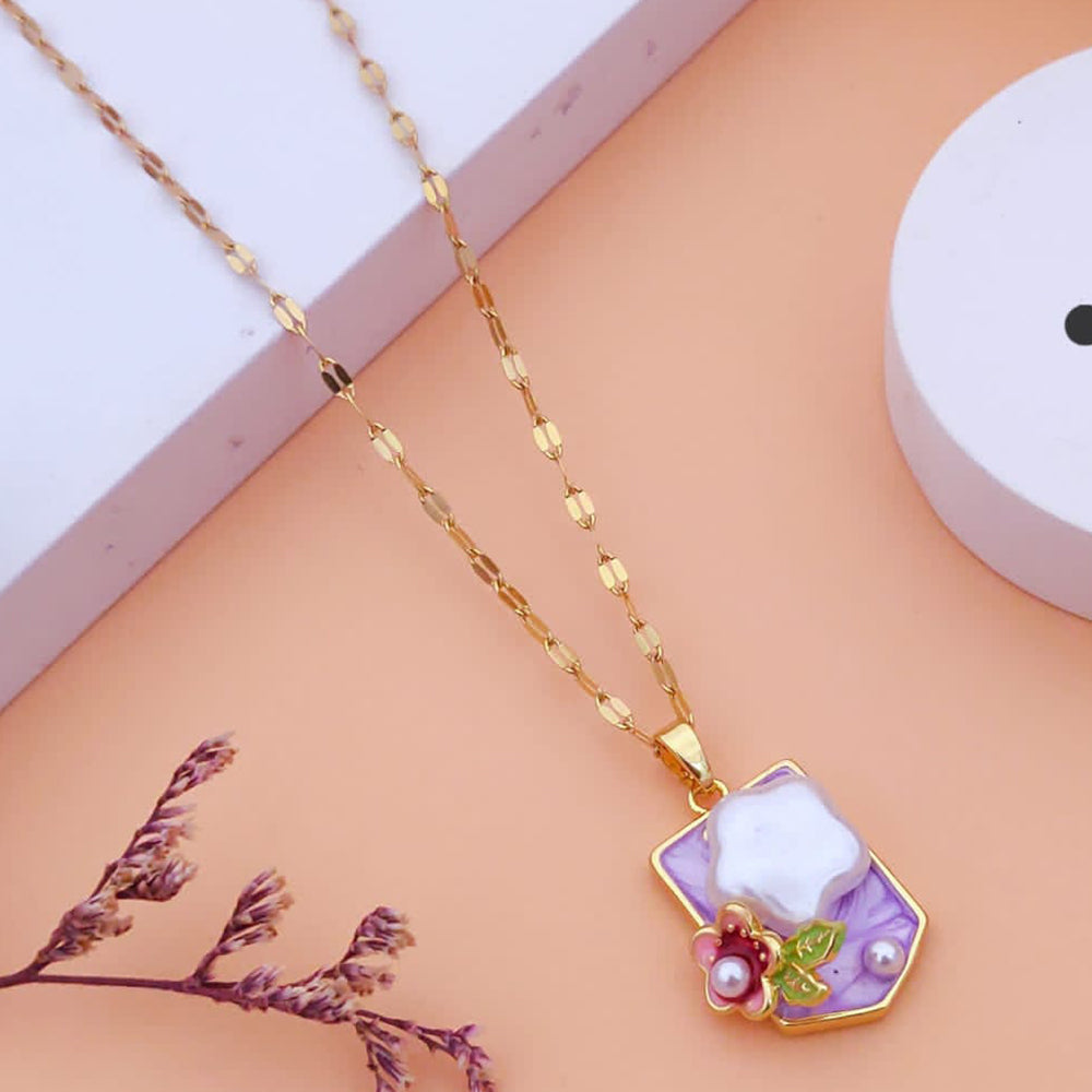 Akruti Collection Gold Plated Chain Pendant