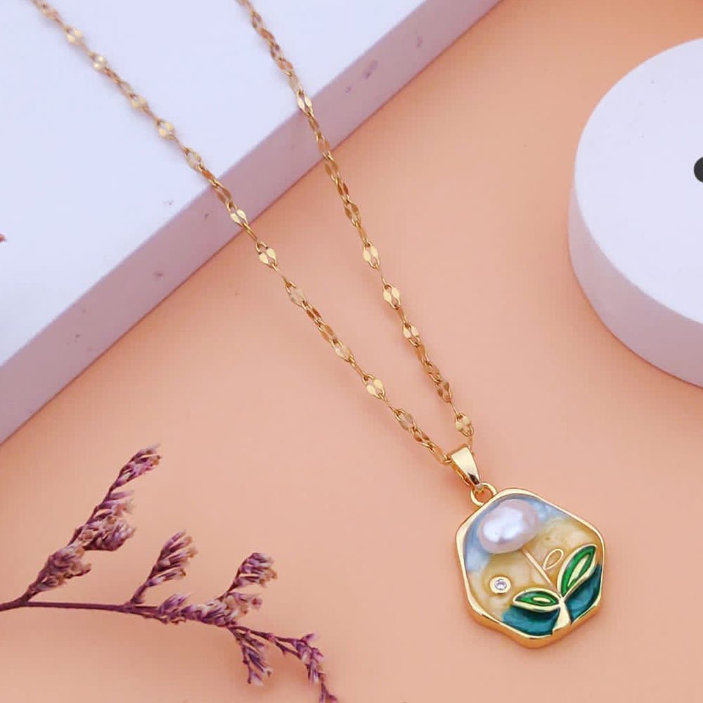 Akruti Collection Gold Plated Chain Pendant