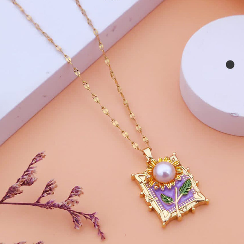 Akruti Collection Gold Plated Chain Pendant