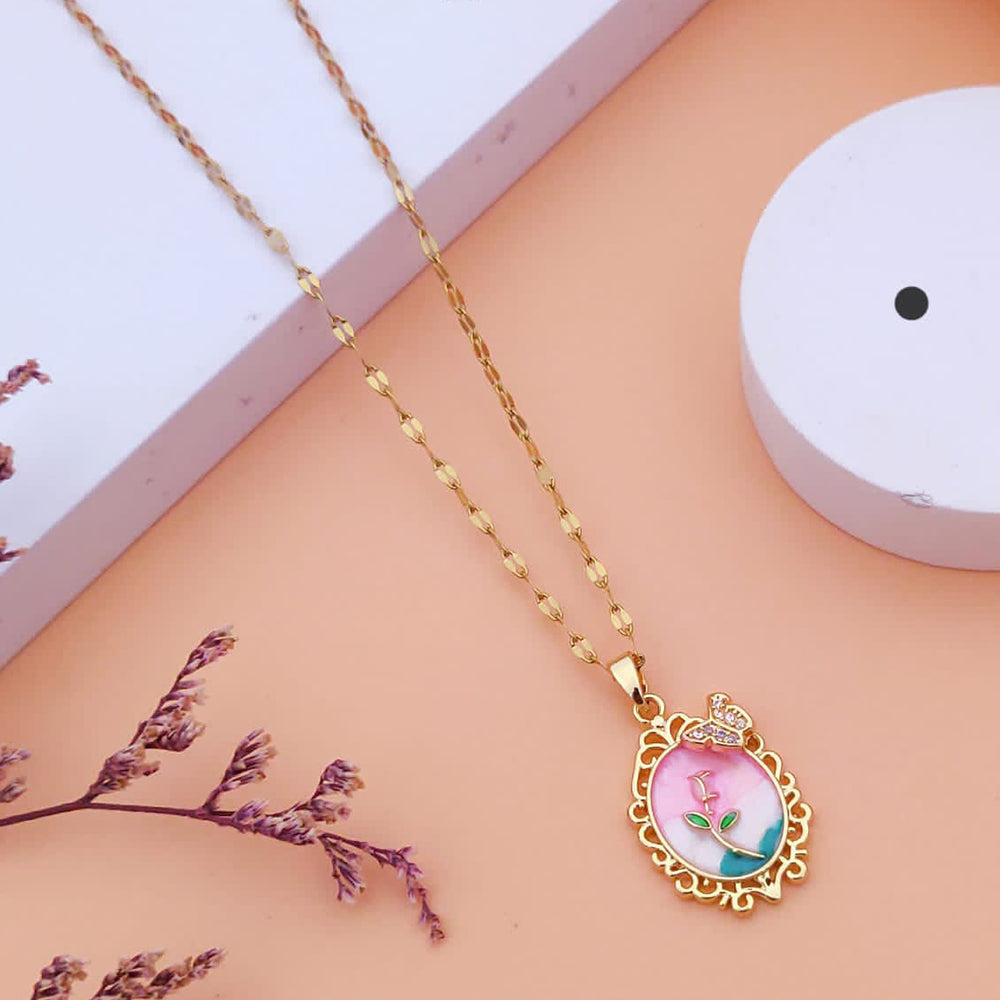 Akruti Collection Gold Plated Chain Pendant