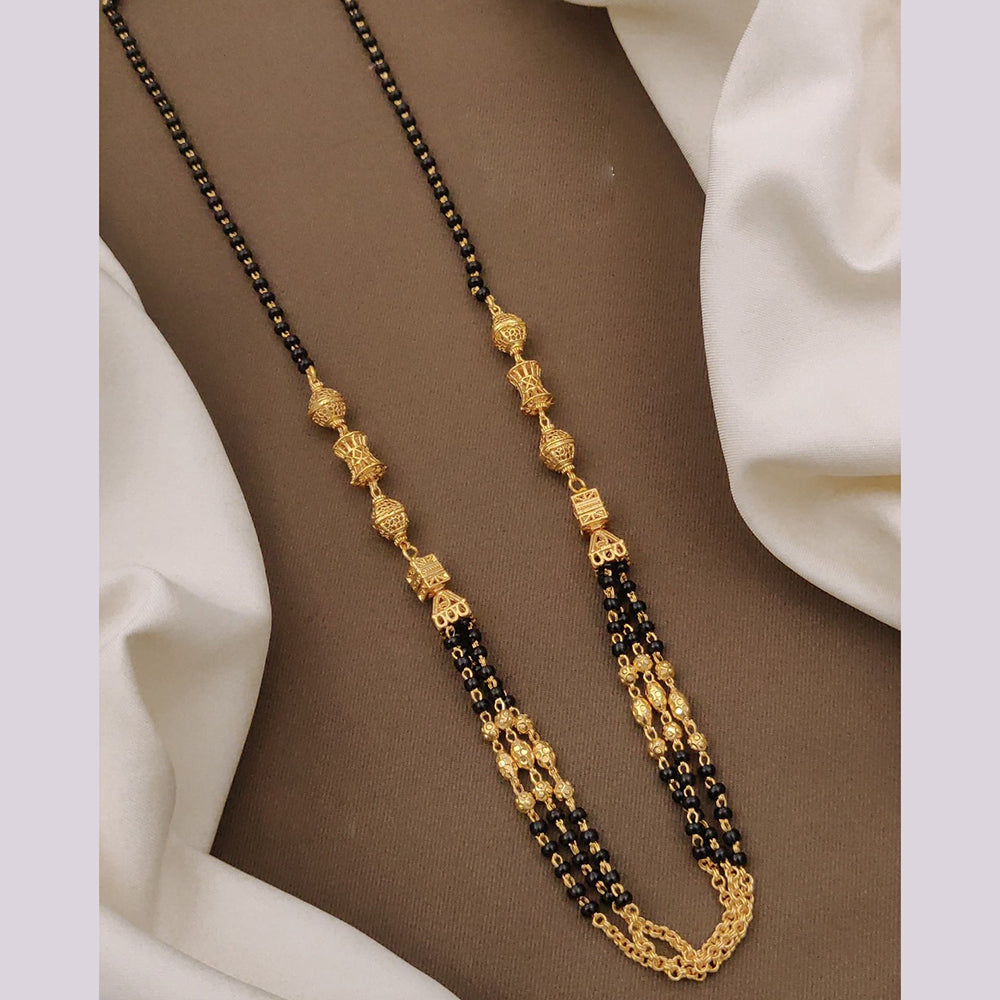 Akruti Collection Gold Plated Long Mangalsutra