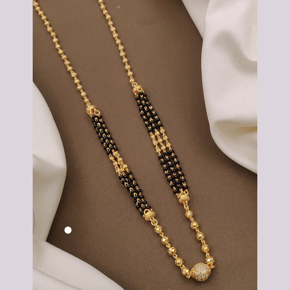 Akruti Collection Gold Plated Long Mangalsutra