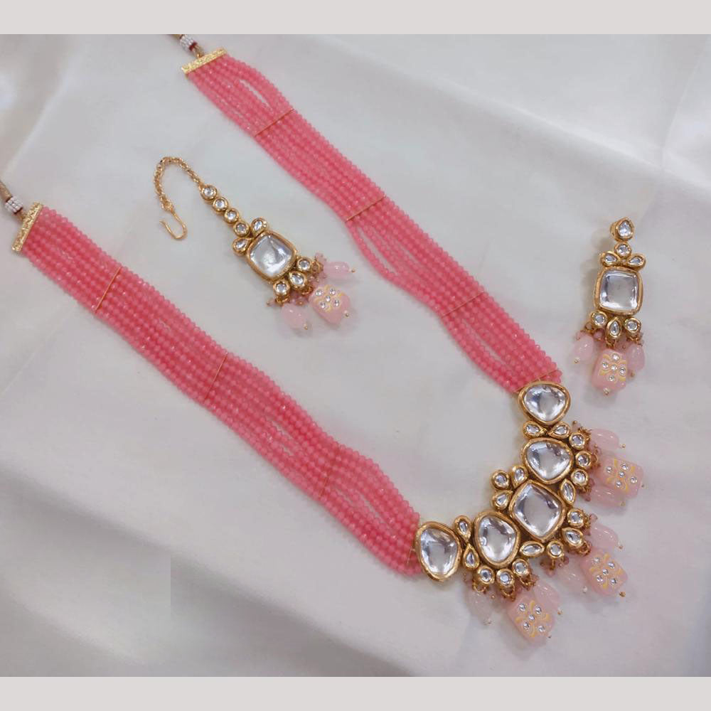 Akruti Collection Timeless Tradition Kundan And Beads Long Necklace Set