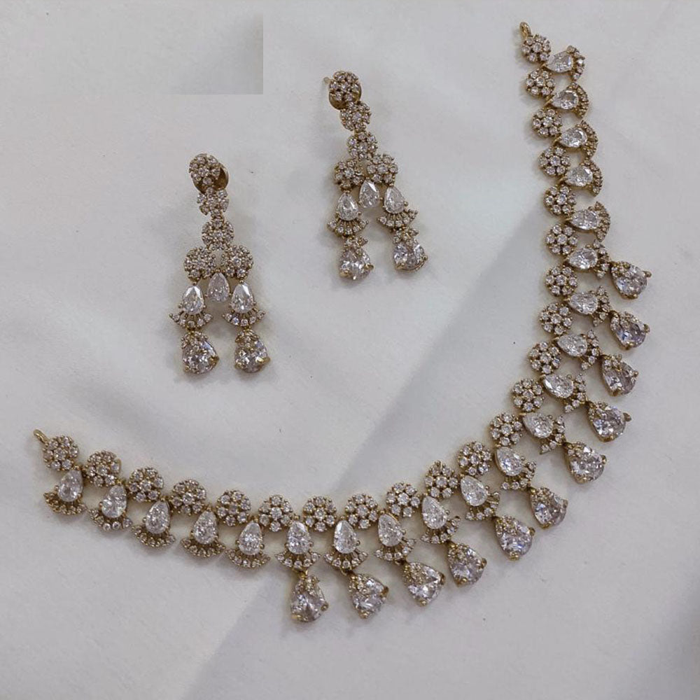 Akruti Collection Shine in Style American Diamond Necklace Set