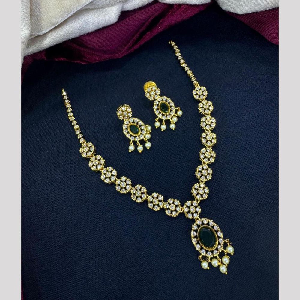 Akruti Collection Crystal Stone And Beads Neckalce Set