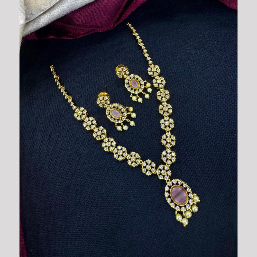 Akruti Collection Crystal Stone And Beads Neckalce Set