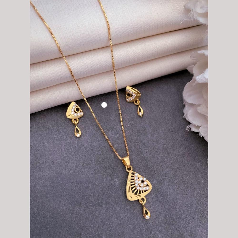 Akruti Collection Delicate Austrian Chain Pendant Set