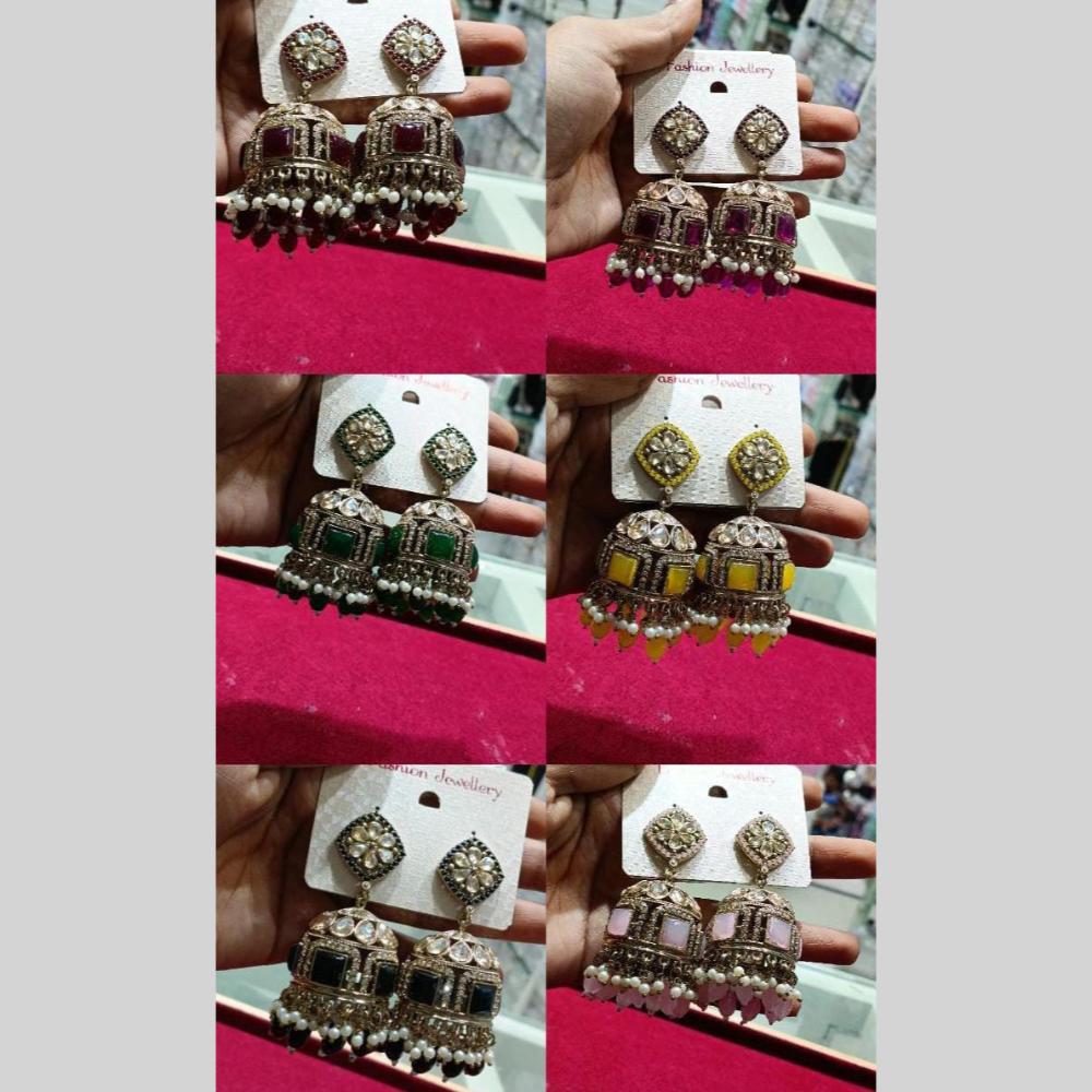 Elegant Austrian Crystal Stone Jhumkas by Akruti – Ethnic Earrings for Weddings & Parties