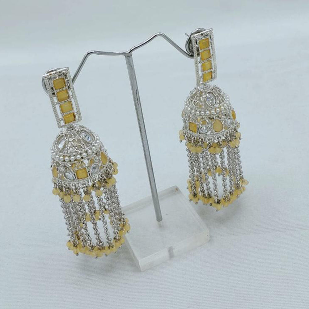 Akruti Collection Sparkling American Diamond Dangler Earrings For Party wear