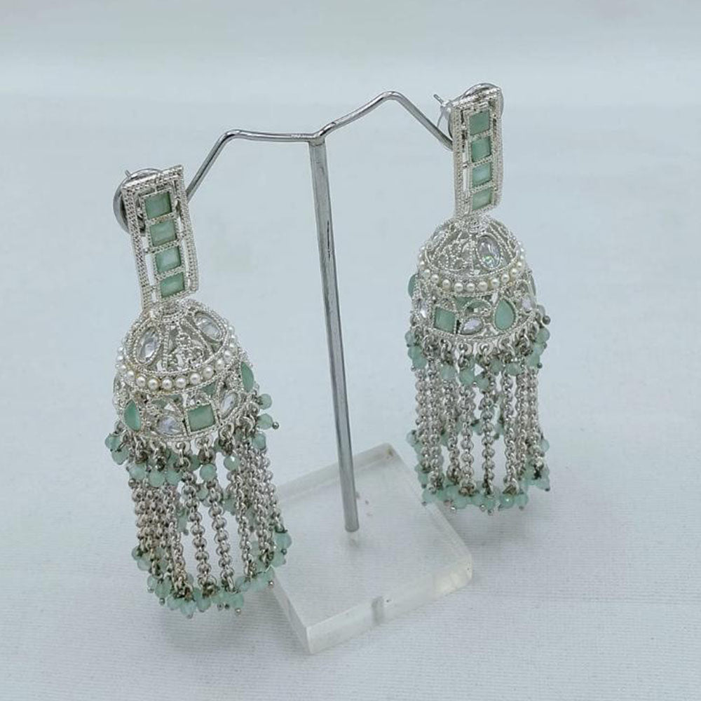 Akruti Collection Sparkling American Diamond Dangler Earrings For Party wear