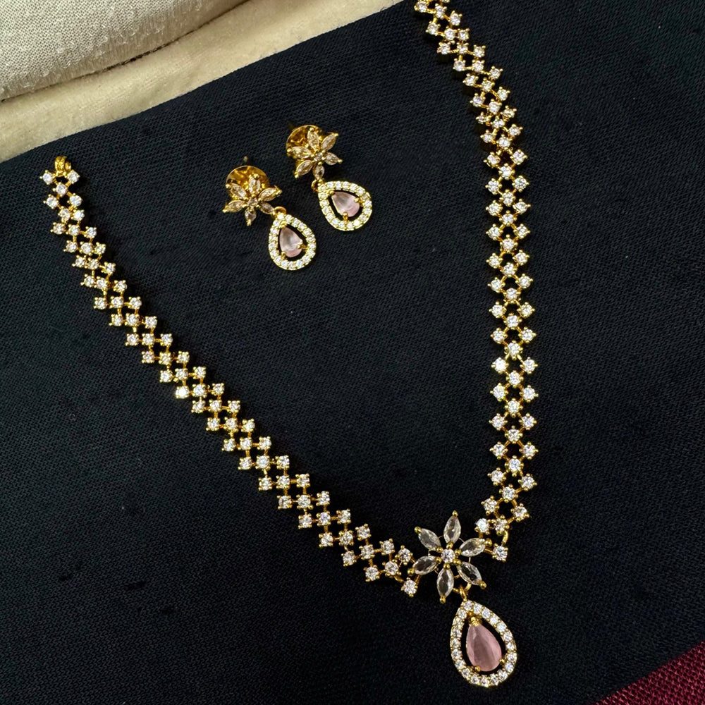 Akruti Collection Royal Crystal And Austrian Stone Necklace Set