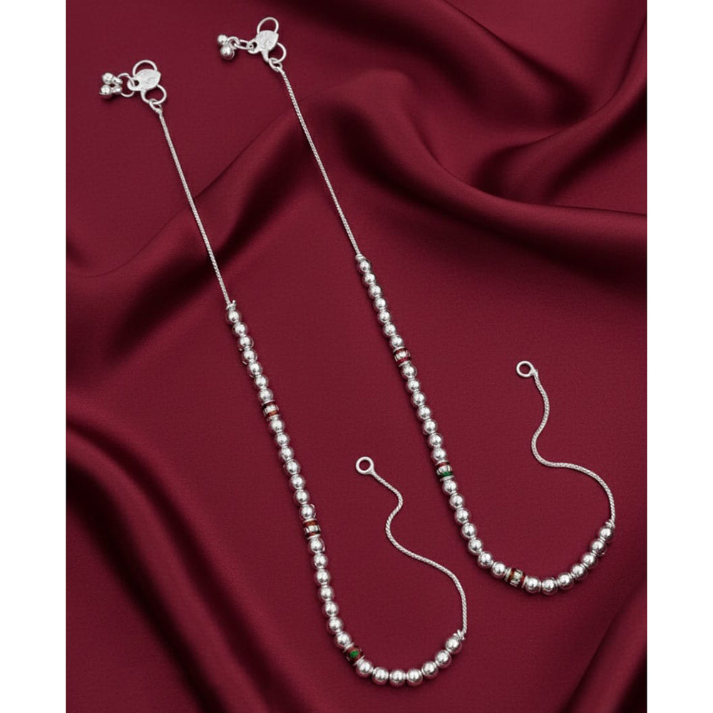 Akruti Collection Premium Handcrafted Meenakari Payal \ Anklet