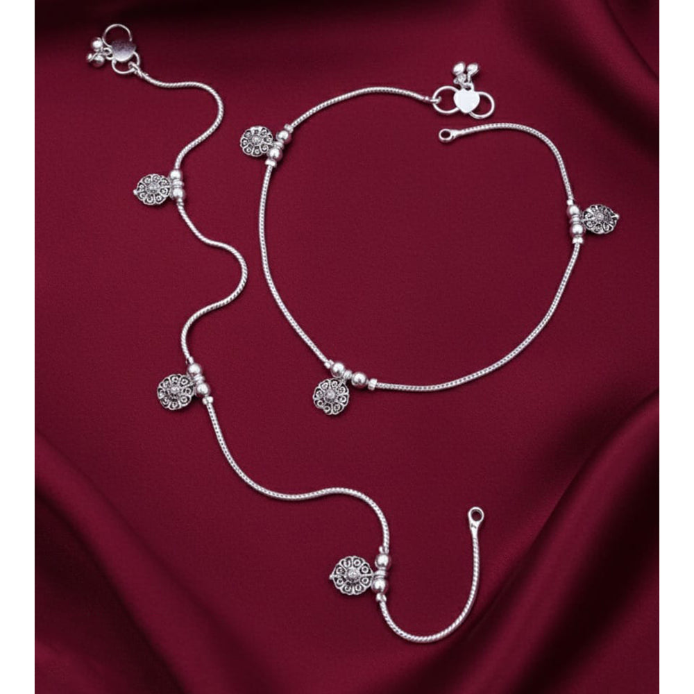 Akruti Collection Boho Style Oxidised Payal \ Anklet