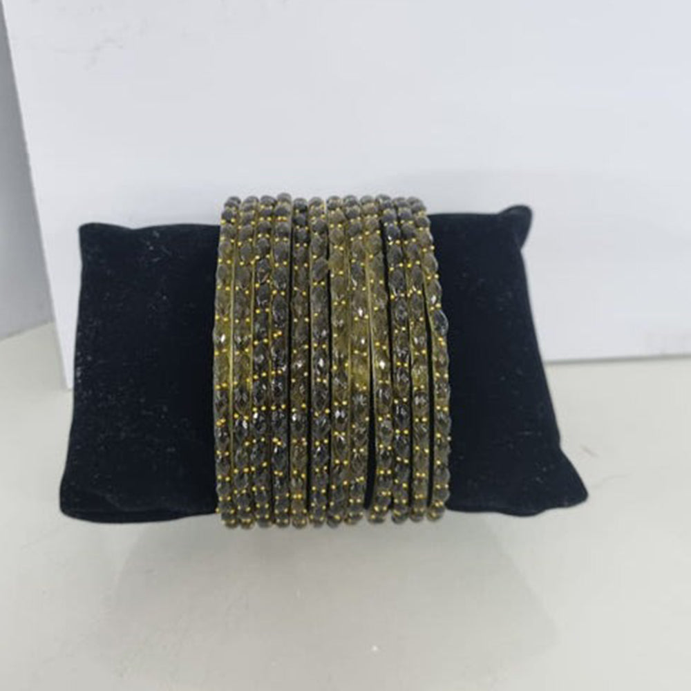 Akruti Collection Graceful Raindrop Glass Bangles Set for Women