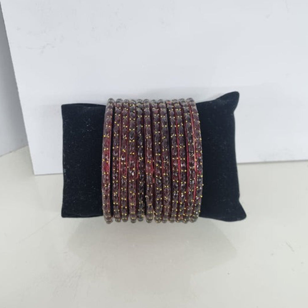 Akruti Collection Graceful Raindrop Glass Bangles Set for Women