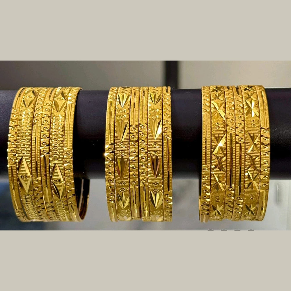 Star Bangles Designer Gold-Tone Bangles Set for Women (Assorted Desing)