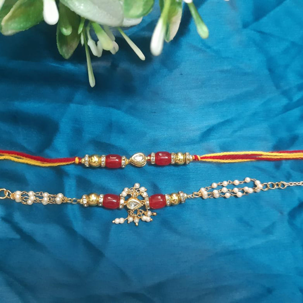 Shrijicreation Gold Plated Rakhi Combo Set