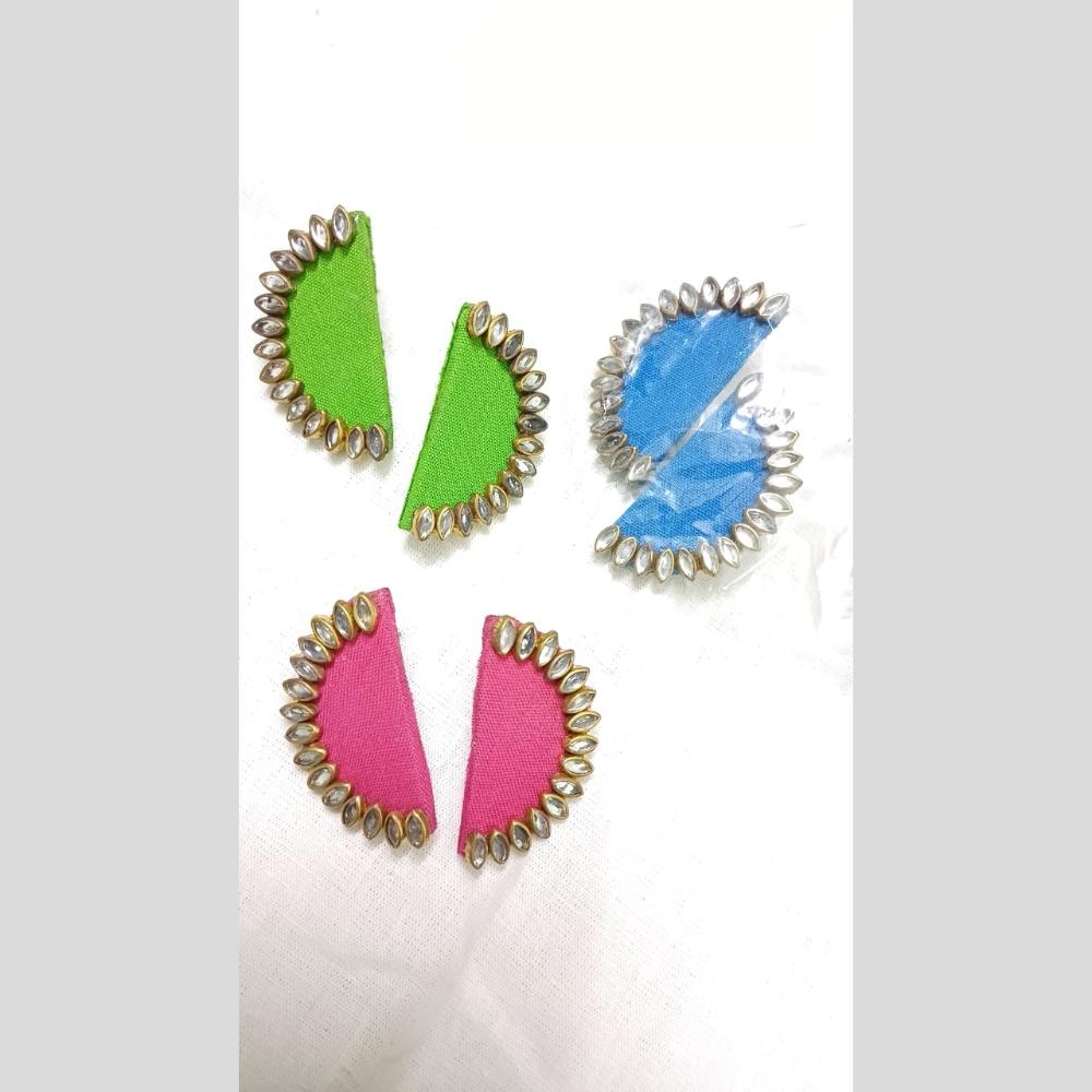 Shrijicreation Gold Plated Handmade Kundan Stone Dangler Earrings (1 Piece Only)
