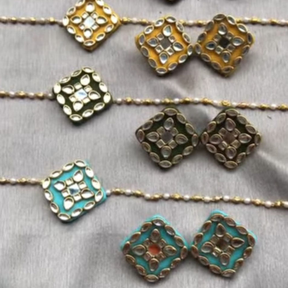 Shrijicreation Gold Plated Handmade Kundan Stone And Pearls Choker Necklace Set