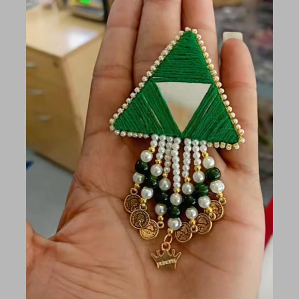 Shrijicreation Pearl And Thread Handmade Saree Pin