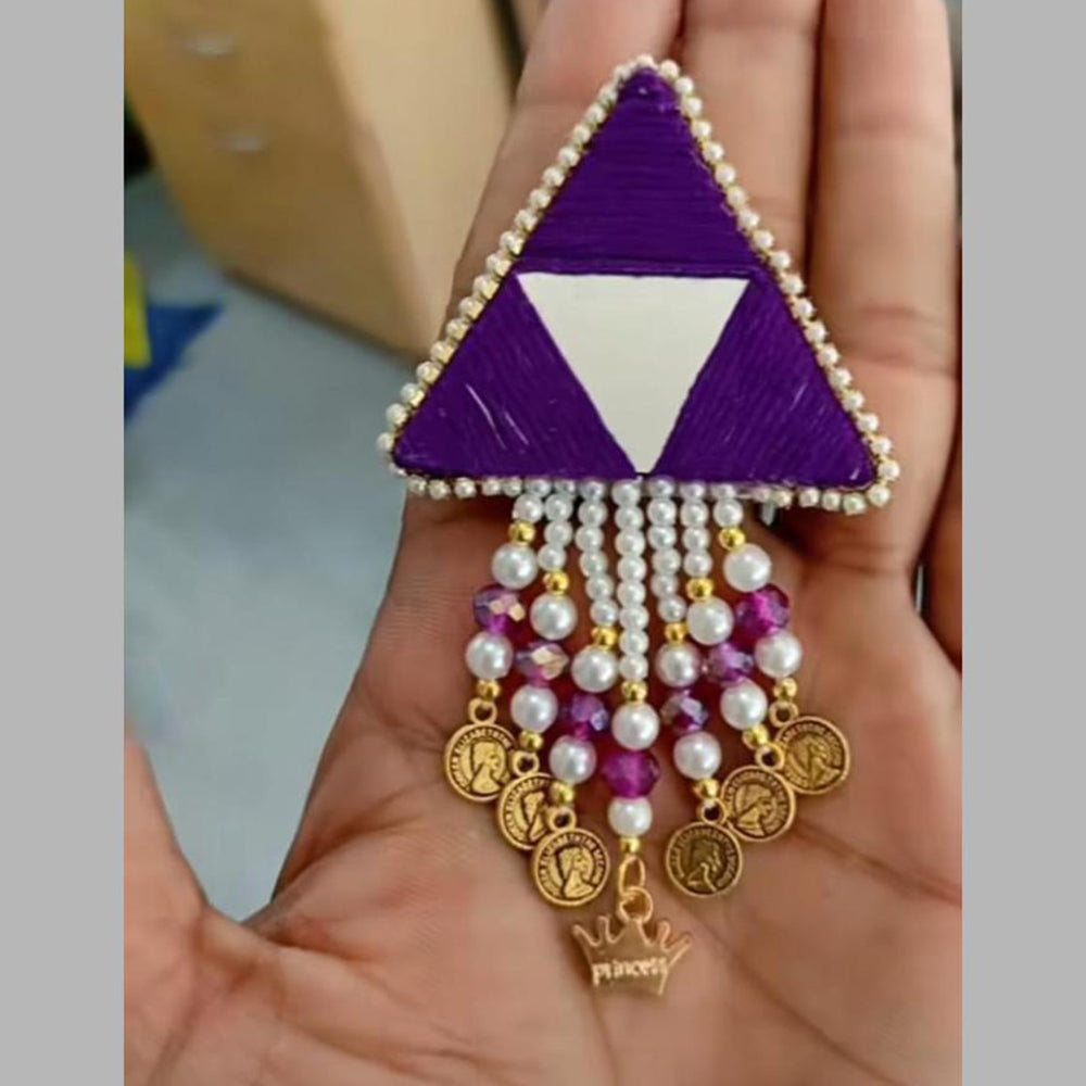 Shrijicreation Pearl And Thread Handmade Saree Pin