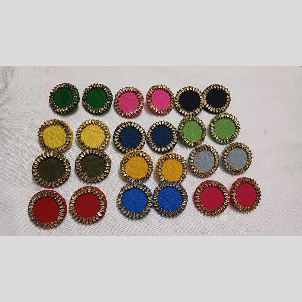 Shrijicreation Gold Finish Handmade Traditional Kundan Stud Earrings