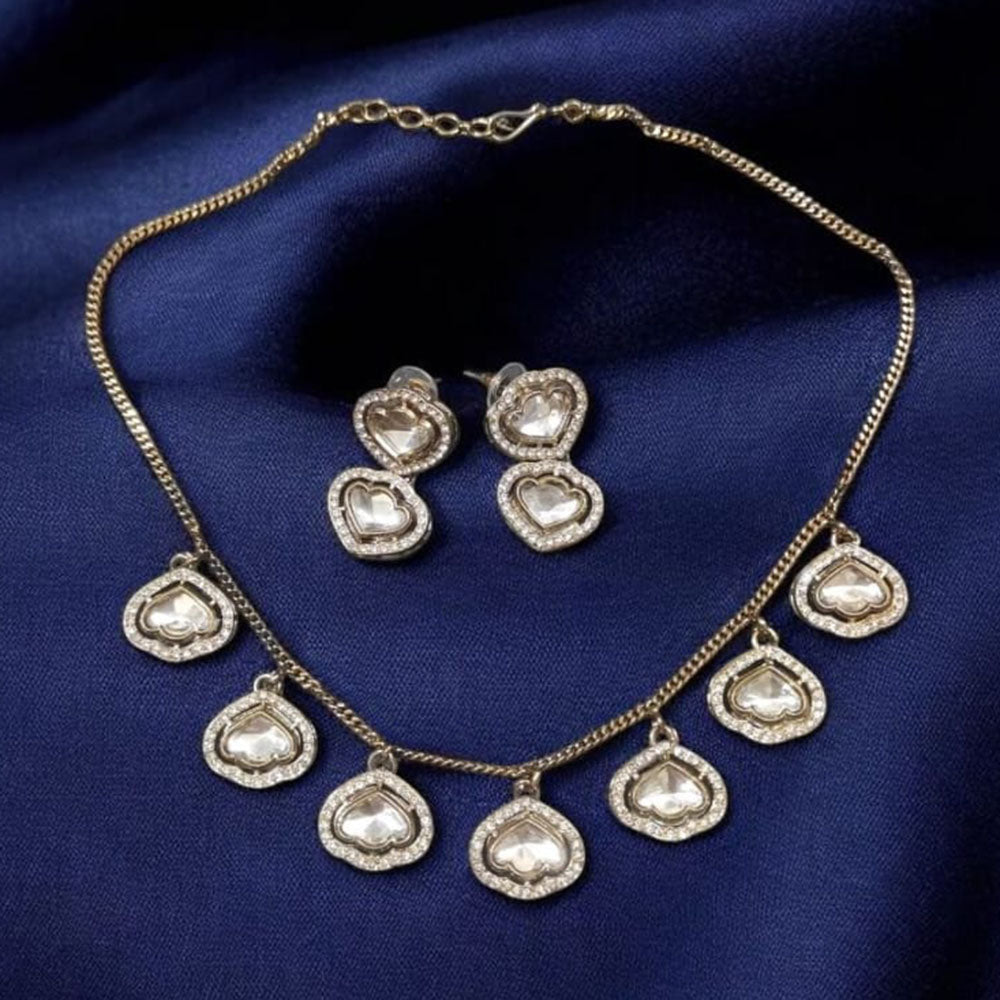 Palak Art  Kundan Stone Necklace Set