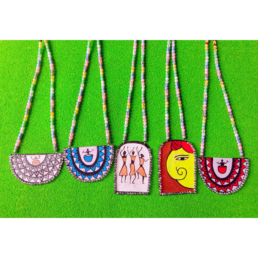 Pakhi Creation Handmade Long Necklace (Assorted Design)