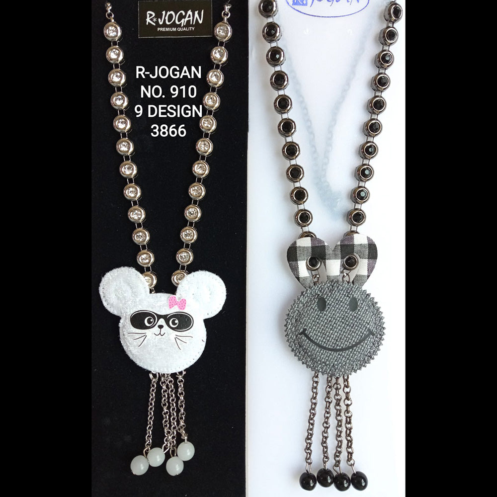 R Jogan Oxidised Plated Assorted Design Long Necklace