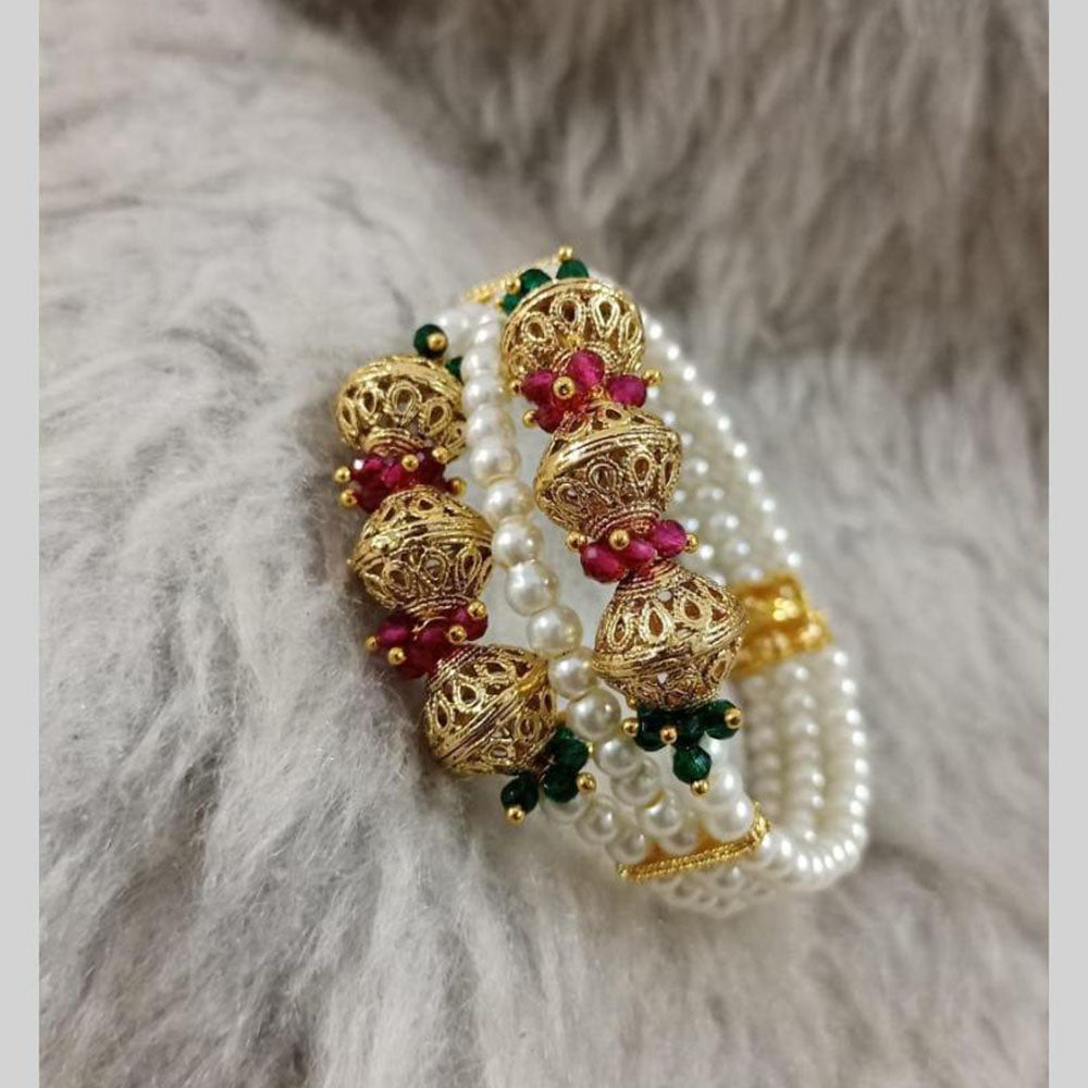 Star India Gold Plated Pearl Bracelet