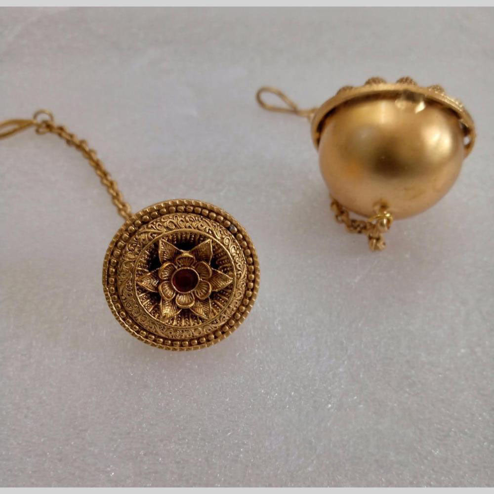 Star India Gold Plated Pota Stone Borla Maangtikka