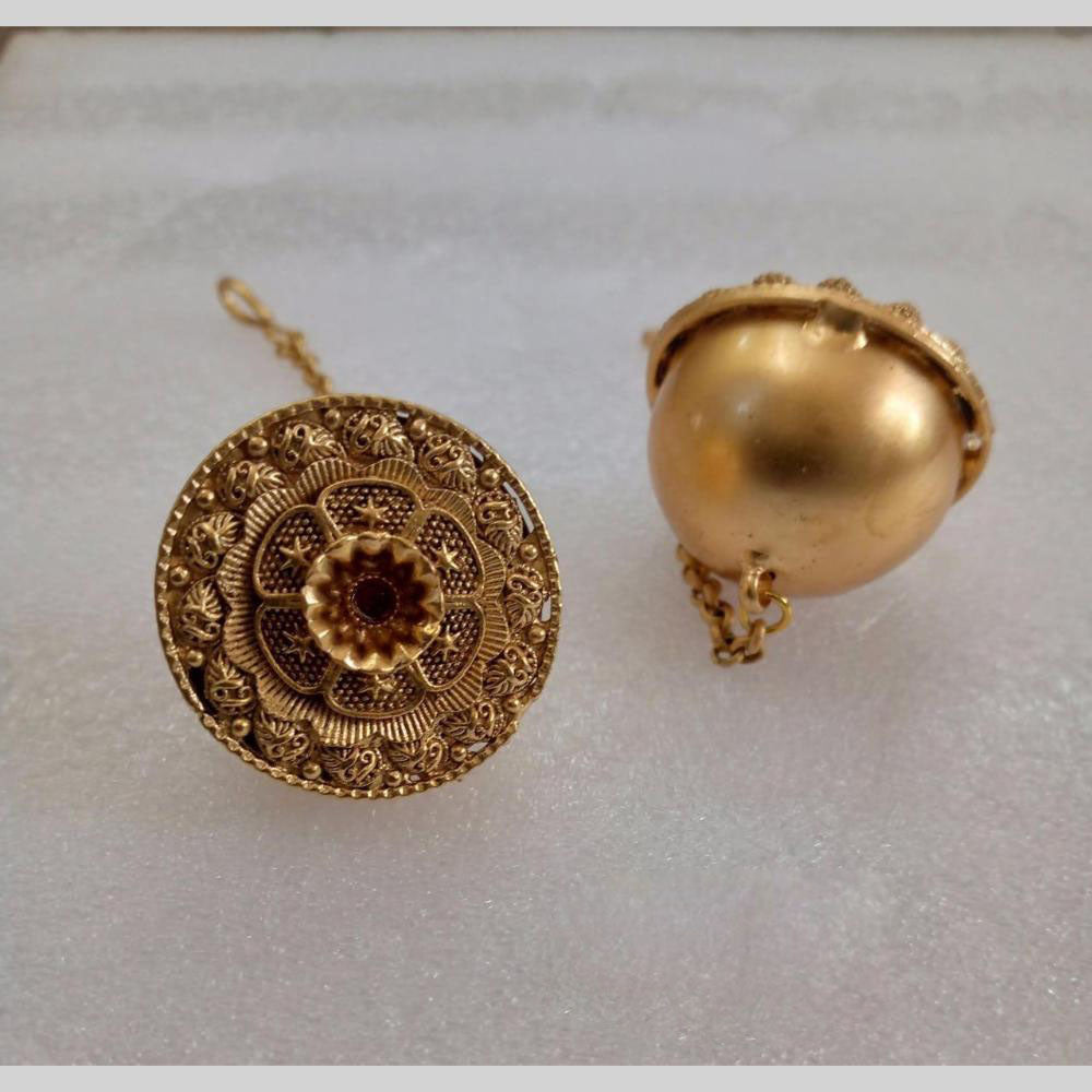 Star India Gold Plated Pota Stone Borla Maangtikka