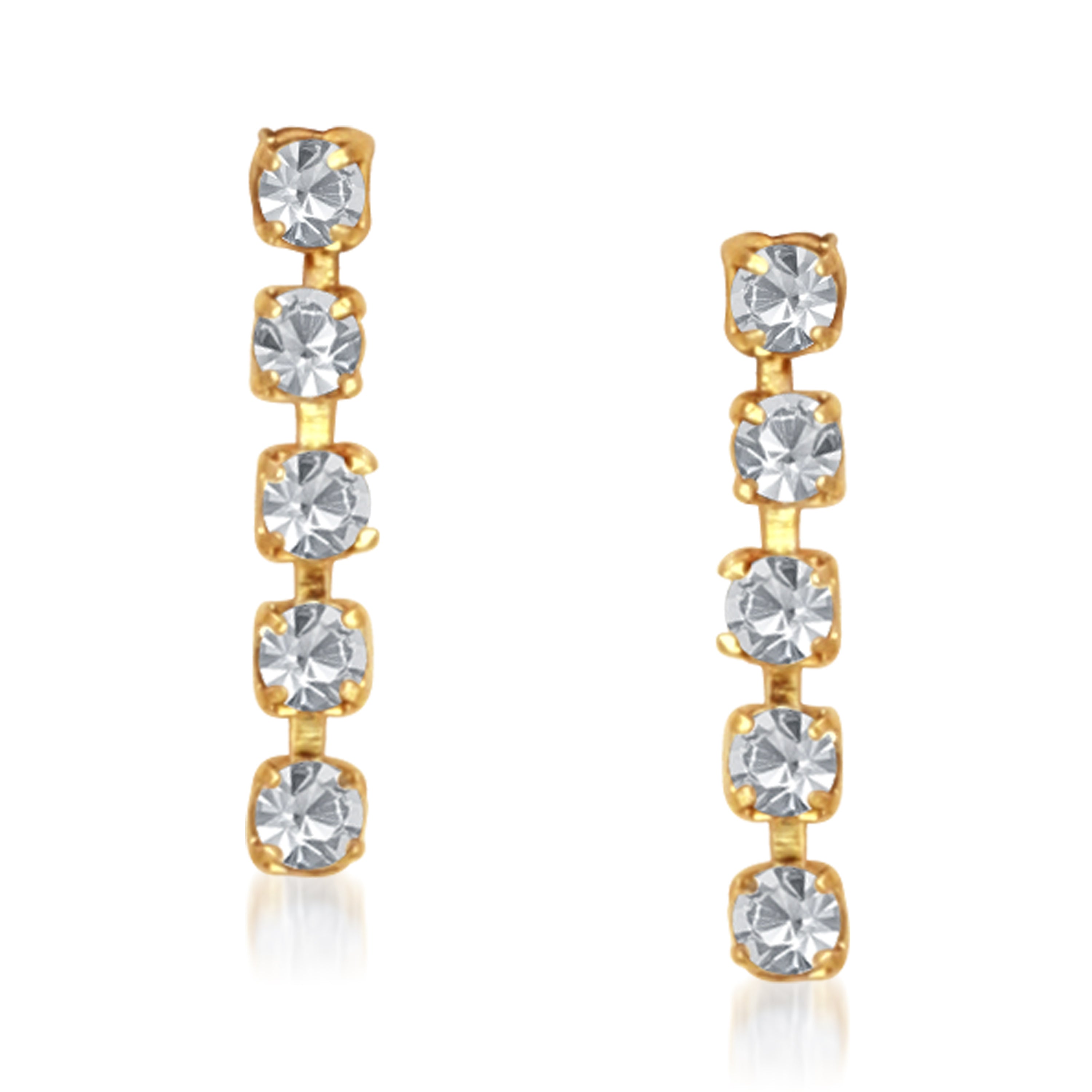 Urthn Austrian Stone Gold Plated Necklace Set With Bracelet (Pack Of 6)