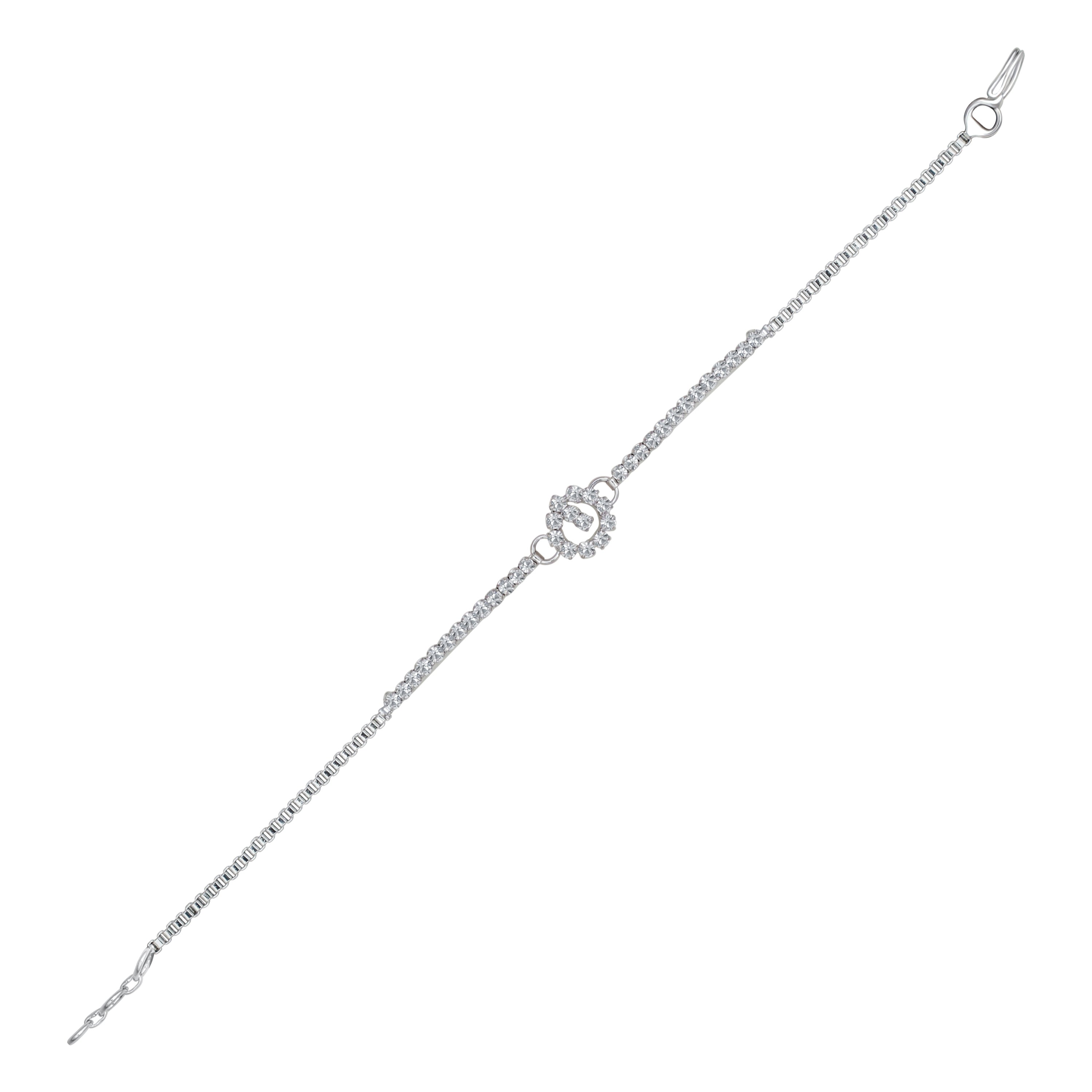 Urthn Austrian Stone Silver Plated Necklace Set With Bracelet (Pack Of 6)