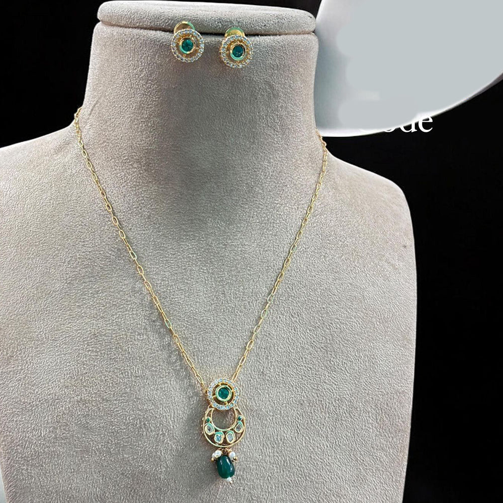 Jewel Addiction Gold Plated Pota Stone And Beads Necklace Set