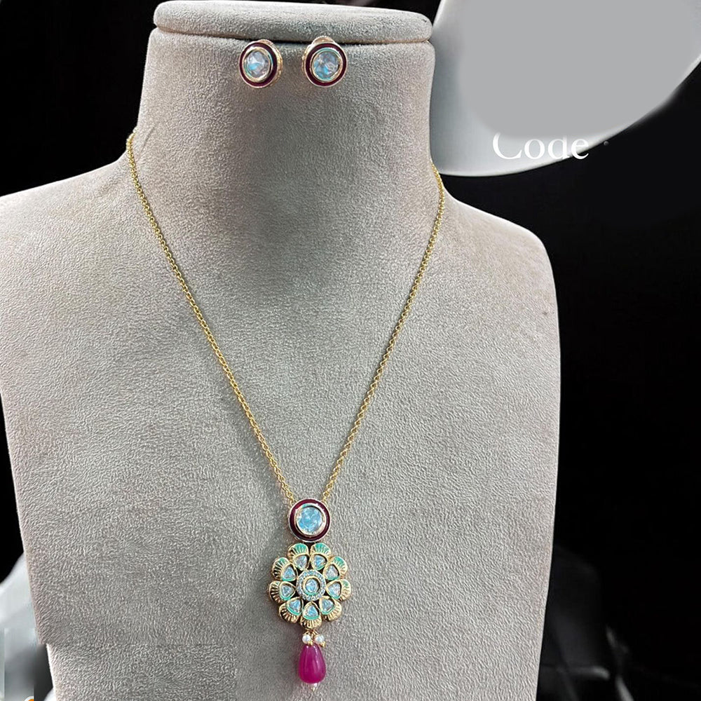 Jewel Addiction Gold Plated Pota Stone And Beads Necklace Set