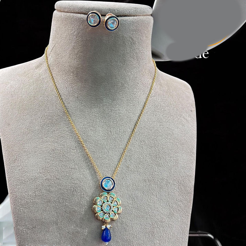 Jewel Addiction Gold Plated Pota Stone And Beads Necklace Set