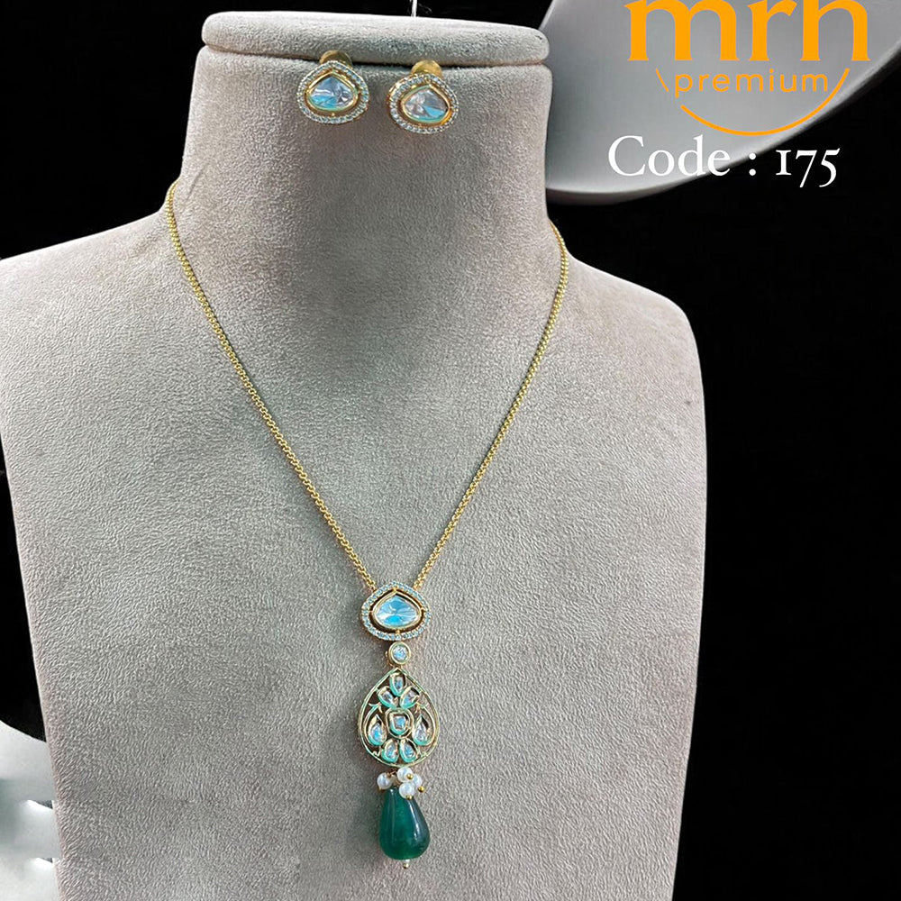 Jewel Addiction Gold Plated Pota Stone And Beads Necklace Set