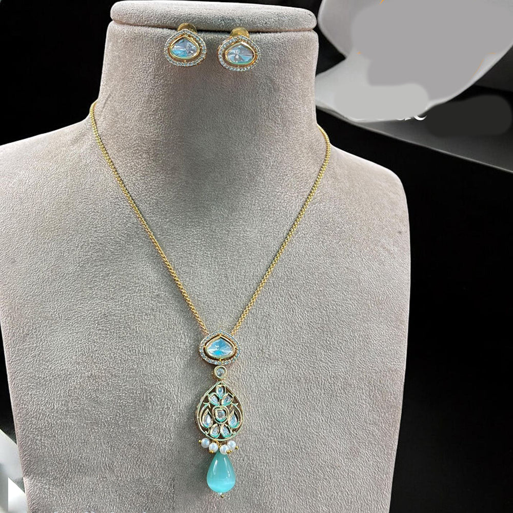 Jewel Addiction Gold Plated Pota Stone And Beads Necklace Set