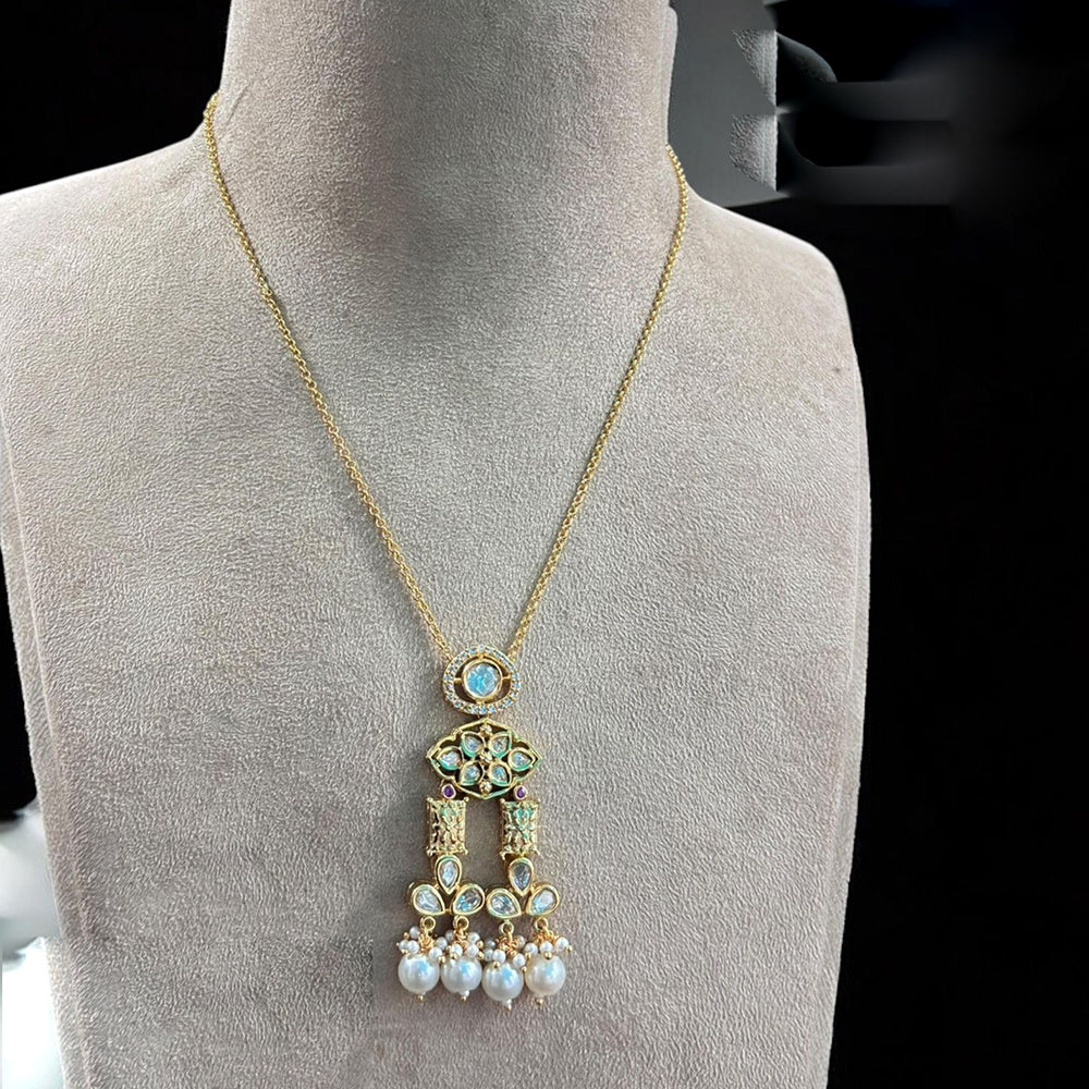 Jewel Addiction Gold Plated Pota Stone And Beads Necklace Set