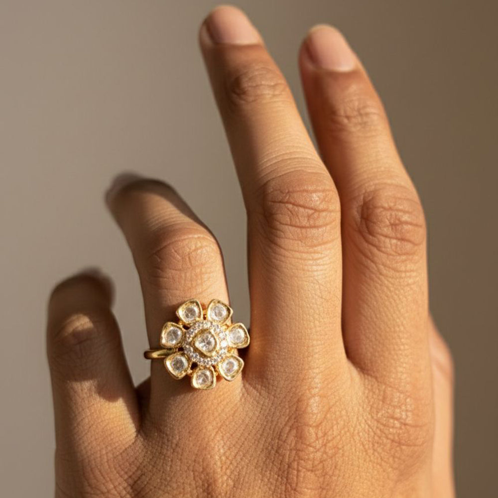 Jewel Addiction Pota Stone And Austrian Designer Finger Ring