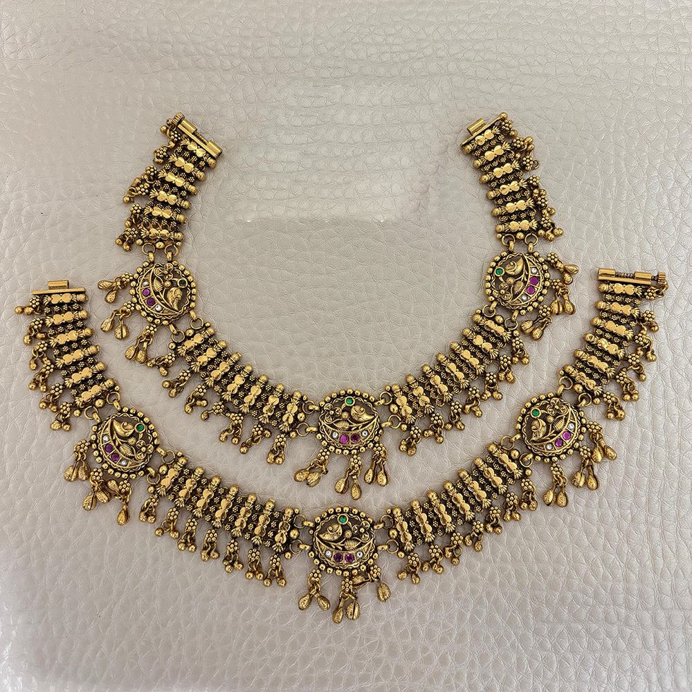 Jewel Addiction Traditional Antique-Finish Anklets