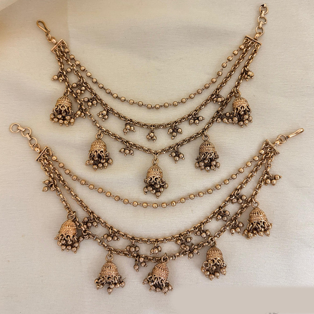 Jewel Addiction Traditional Copper Finish Pearl Multi Layer Kan Chain