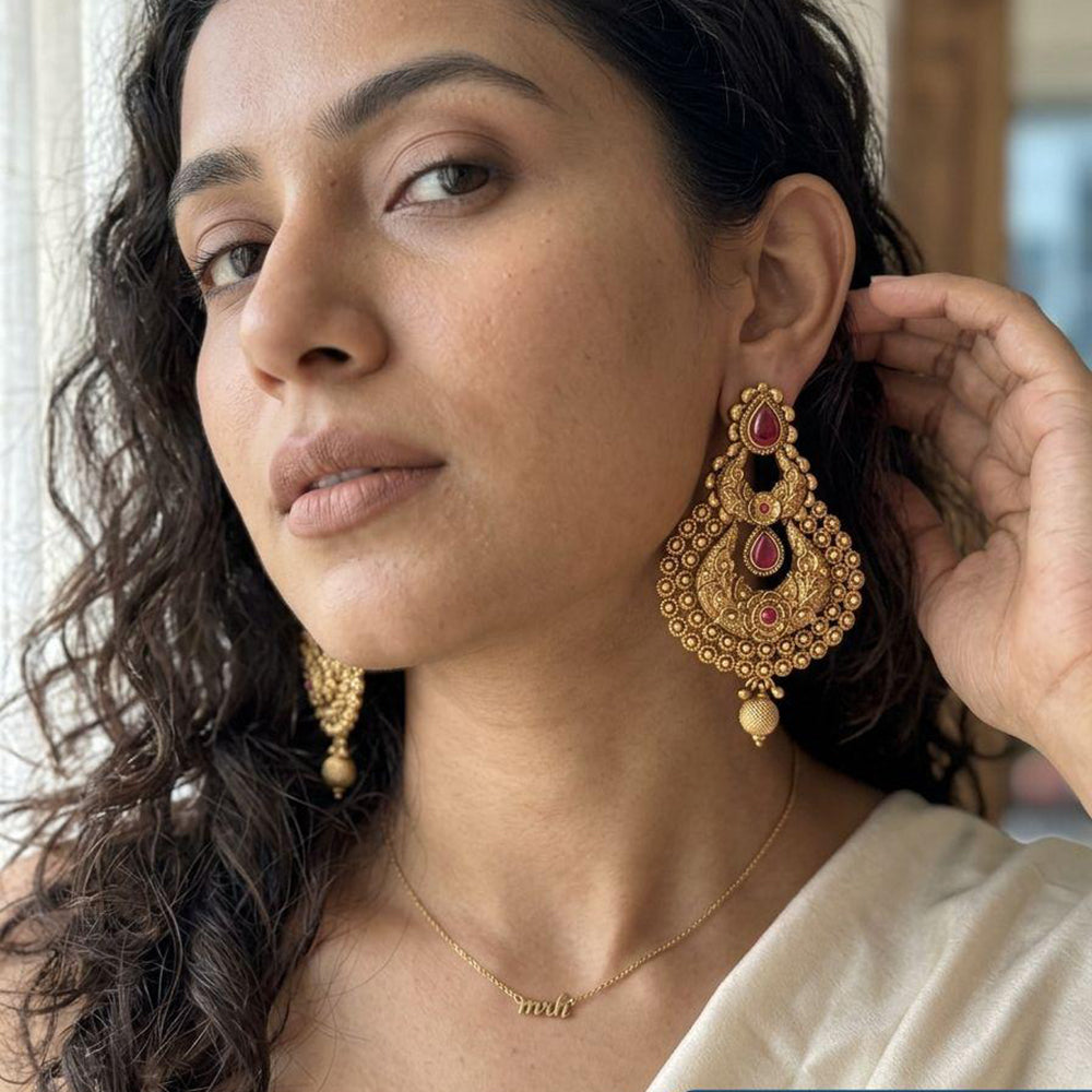 Jewel Addiction Pota Stone And Pearl Cluster Dangler Earrings