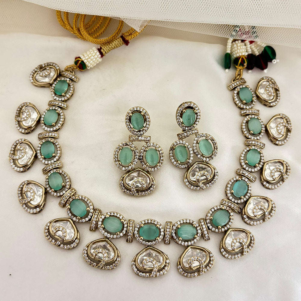 Jewel Addiction Royal Polki Kundan Stone Necklace Set