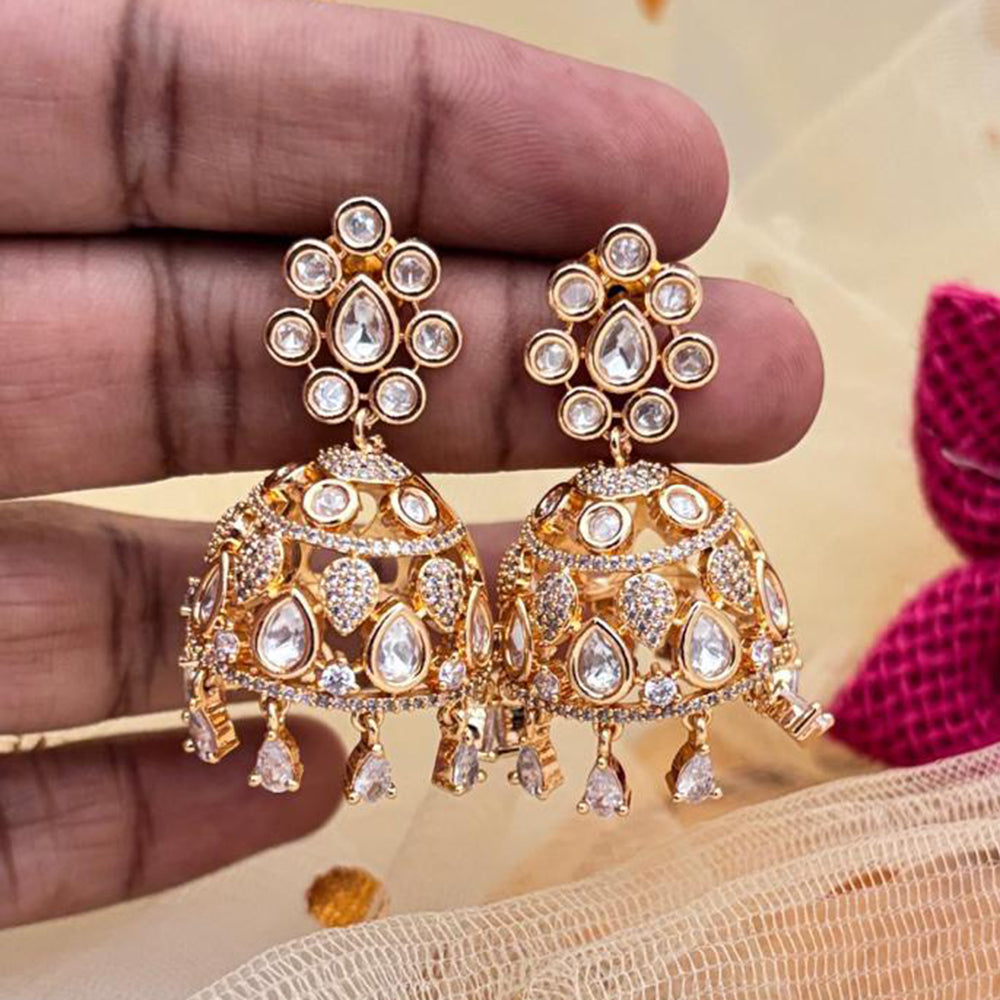 Jewel Addiction Ethnic Polki Kundan Stone Designer Jhumki Earrings