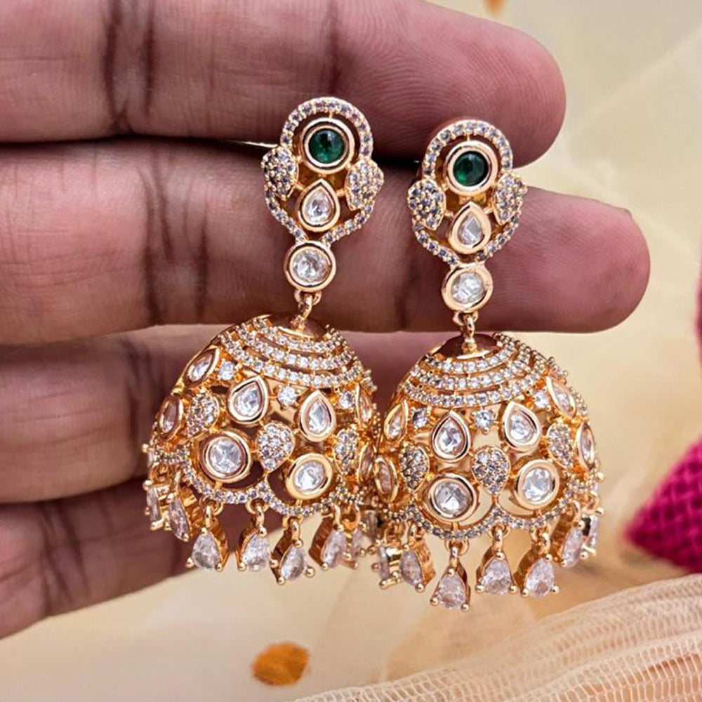 Jewel Addiction Ethnic Polki Kundan Stone Designer Jhumki Earrings